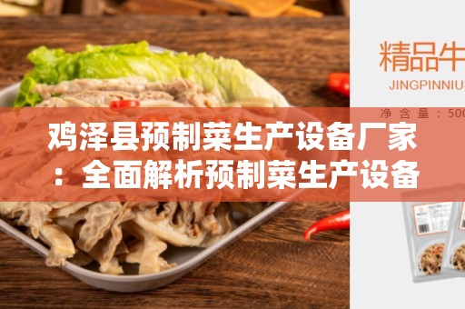 鸡泽县预制菜生产设备厂家：全面解析预制菜生产设备