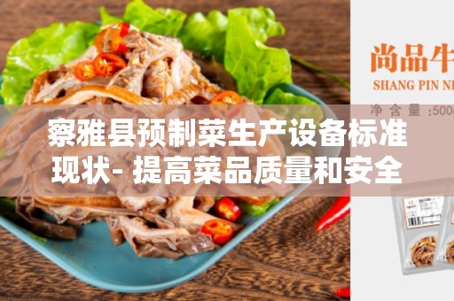 察雅县预制菜生产设备标准现状- 提高菜品质量和安全的关键