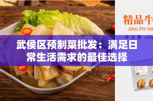 武侯区预制菜批发：满足日常生活需求的最佳选择