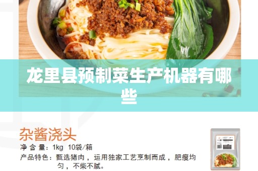 龙里县预制菜生产机器有哪些
