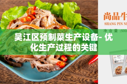 吴江区预制菜生产设备- 优化生产过程的关键