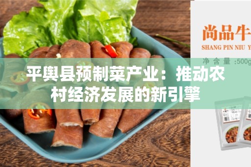 平舆县预制菜产业：推动农村经济发展的新引擎