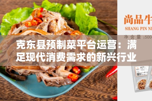 克东县预制菜平台运营：满足现代消费需求的新兴行业