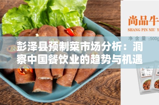 彭泽县预制菜市场分析：洞察中国餐饮业的趋势与机遇