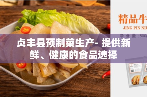 贞丰县预制菜生产- 提供新鲜、健康的食品选择