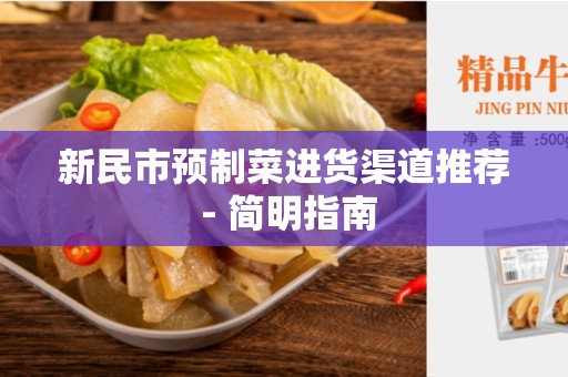 新民市预制菜进货渠道推荐 - 简明指南