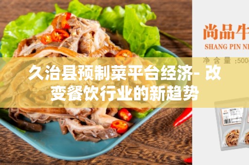 久治县预制菜平台经济- 改变餐饮行业的新趋势
