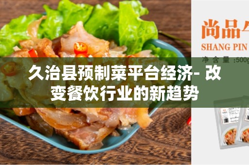 久治县预制菜平台经济- 改变餐饮行业的新趋势