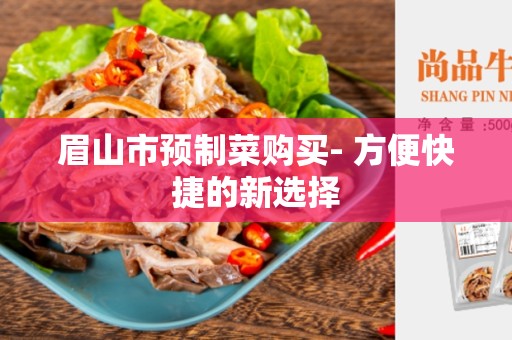 眉山市预制菜购买- 方便快捷的新选择