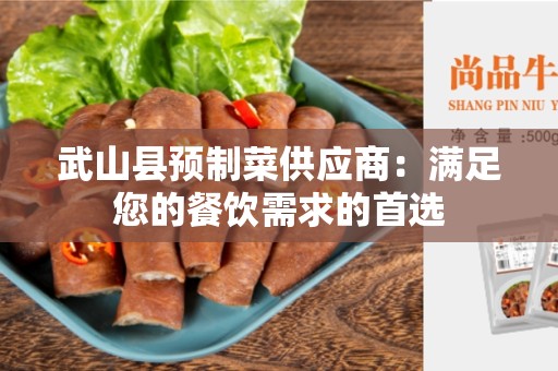武山县预制菜供应商：满足您的餐饮需求的首选
