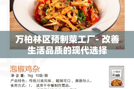 万柏林区预制菜工厂- 改善生活品质的现代选择