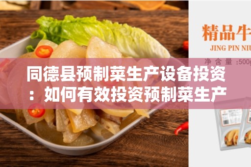 同德县预制菜生产设备投资：如何有效投资预制菜生产设备？
