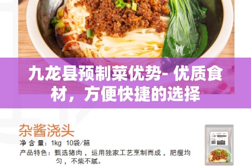 九龙县预制菜优势- 优质食材，方便快捷的选择