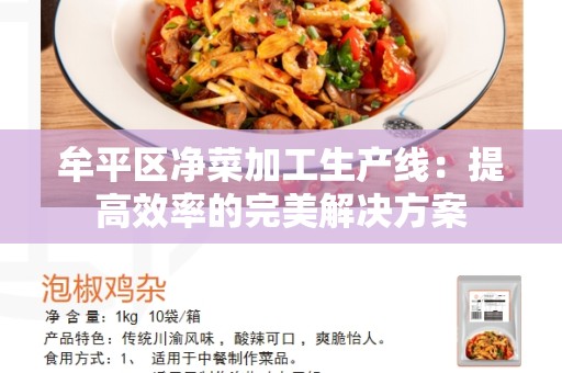 牟平区净菜加工生产线：提高效率的完美解决方案