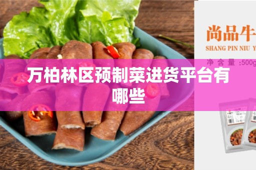 万柏林区预制菜进货平台有哪些