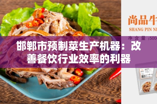 邯郸市预制菜生产机器：改善餐饮行业效率的利器