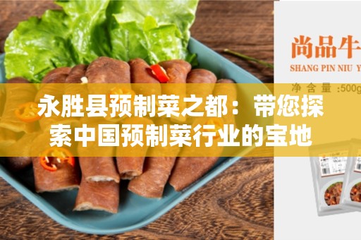 永胜县预制菜之都：带您探索中国预制菜行业的宝地
