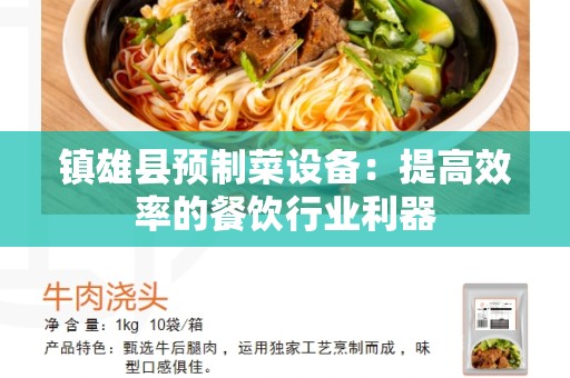 镇雄县预制菜设备：提高效率的餐饮行业利器