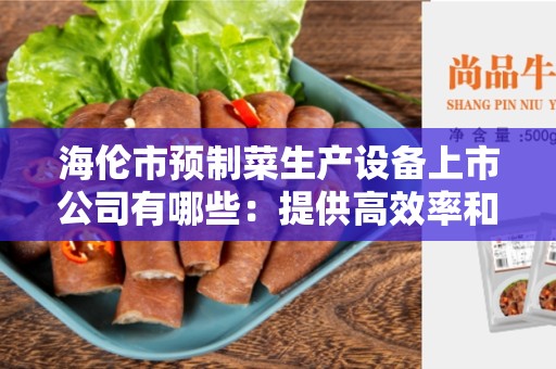 海伦市预制菜生产设备上市公司有哪些：提供高效率和可靠的设备