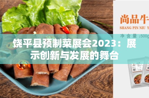 饶平县预制菜展会2023：展示创新与发展的舞台