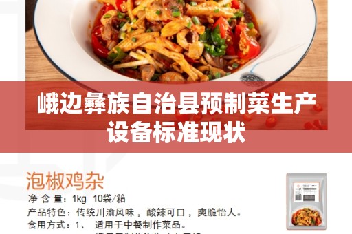 峨边彝族自治县预制菜生产设备标准现状