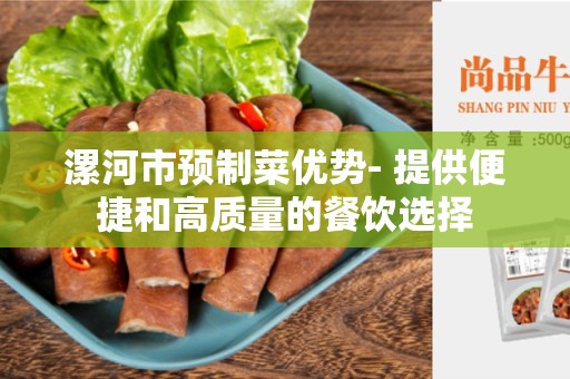 漯河市预制菜优势- 提供便捷和高质量的餐饮选择