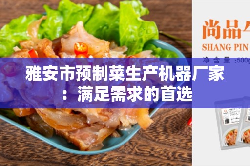 雅安市预制菜生产机器厂家：满足需求的首选