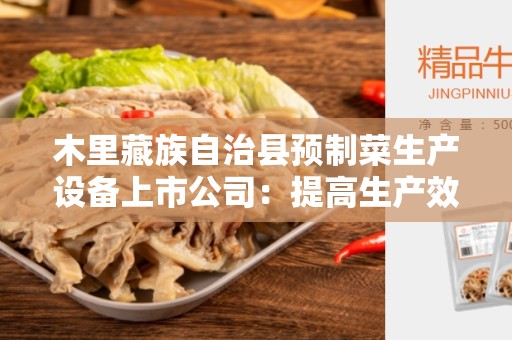 木里藏族自治县预制菜生产设备上市公司：提高生产效率，推动预制菜行业发展的关键