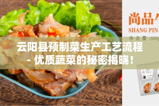 云阳县预制菜生产工艺流程- 优质蔬菜的秘密揭晓！