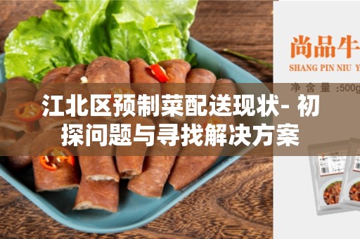 江北区预制菜配送现状- 初探问题与寻找解决方案