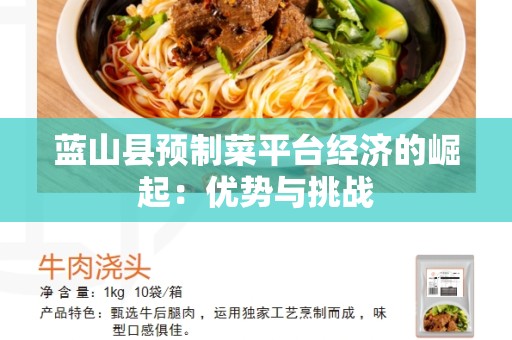 蓝山县预制菜平台经济的崛起：优势与挑战
