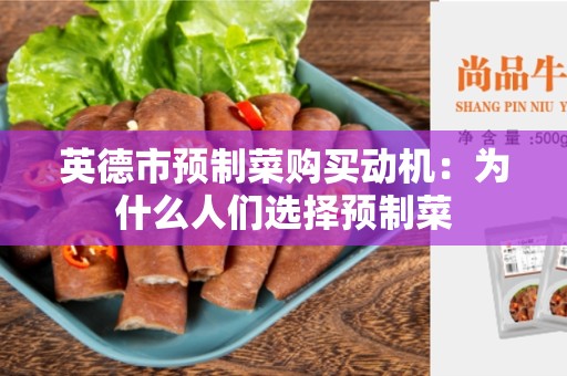 英德市预制菜购买动机：为什么人们选择预制菜