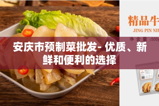 安庆市预制菜批发- 优质、新鲜和便利的选择