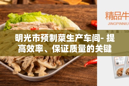 明光市预制菜生产车间- 提高效率、保证质量的关键