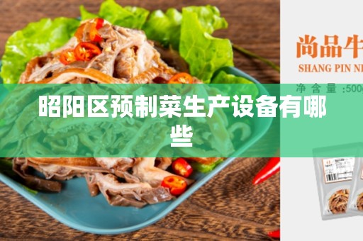 昭阳区预制菜生产设备有哪些