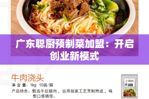 广东聪厨预制菜加盟：开启创业新模式