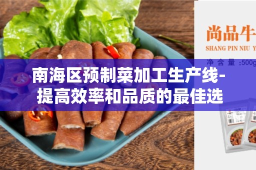 南海区预制菜加工生产线- 提高效率和品质的最佳选择
