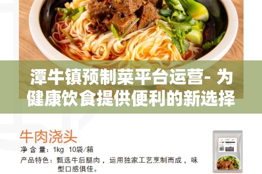 潭牛镇预制菜平台运营- 为健康饮食提供便利的新选择