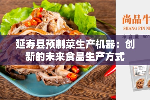 延寿县预制菜生产机器：创新的未来食品生产方式