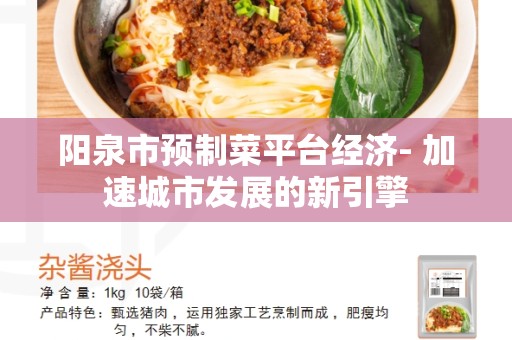 阳泉市预制菜平台经济- 加速城市发展的新引擎