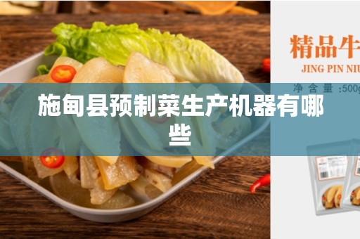 施甸县预制菜生产机器有哪些