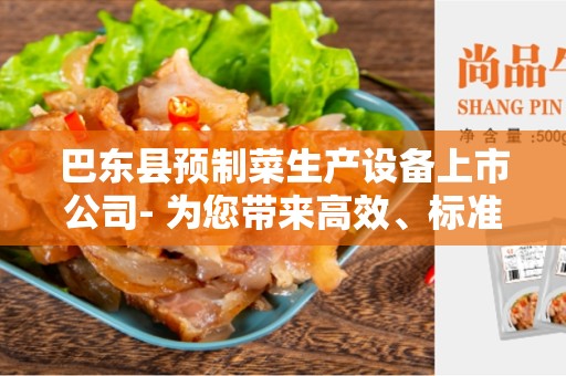 巴东县预制菜生产设备上市公司- 为您带来高效、标准化的生产解决方案