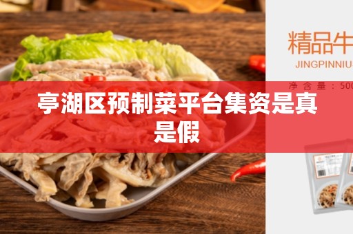 亭湖区预制菜平台集资是真是假