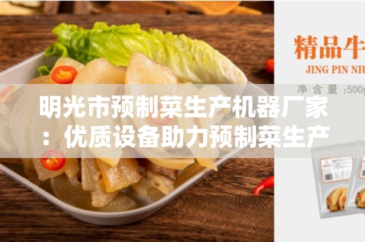 明光市预制菜生产机器厂家：优质设备助力预制菜生产