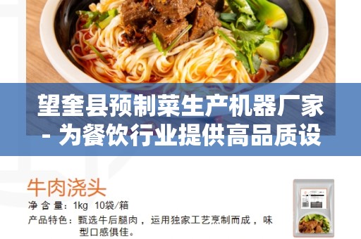 望奎县预制菜生产机器厂家- 为餐饮行业提供高品质设备的选择