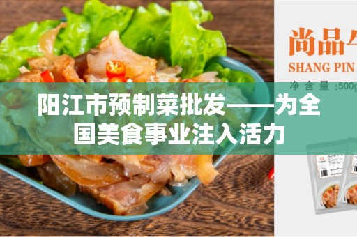 阳江市预制菜批发——为全国美食事业注入活力