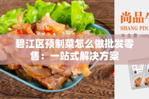 碧江区预制菜怎么做批发零售：一站式解决方案