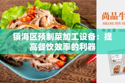 镇海区预制菜加工设备：提高餐饮效率的利器