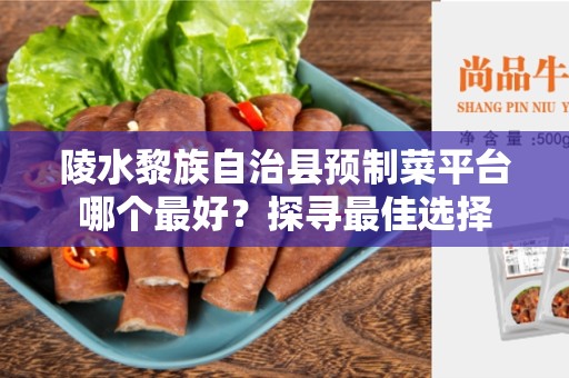 陵水黎族自治县预制菜平台哪个最好？探寻最佳选择