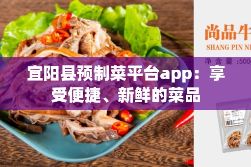 宜阳县预制菜平台app：享受便捷、新鲜的菜品